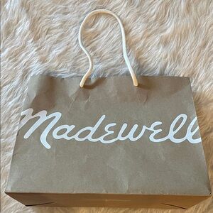 Madewell Tan Tote Bag with White Rope Handles